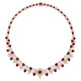 RUBY AND DIAMOND NECKLACE, BRACELET, EARRING AND RING SUITE, MARCONI - Foto 3