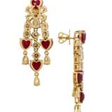 RUBY AND DIAMOND NECKLACE, BRACELET, EARRING AND RING SUITE, MARCONI - Foto 5