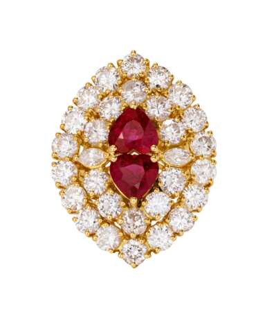 RUBY AND DIAMOND NECKLACE, BRACELET, EARRING AND RING SUITE, MARCONI - Foto 6