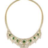 EMERALD AND DIAMOND NECKLACE, BRACELET, EARRING AND RING SUITE, MARCONI - photo 3