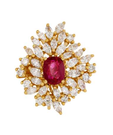 RUBY AND DIAMOND NECKLACE, BRACELET, EARRING AND RING SUITE WITH GÜBELIN REPORTS, MARCONI - фото 7