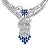 SAPPHIRE AND DIAMOND NECKLACE, BRACELET, EARRING AND RING SUITE, MARCONI - Foto 2