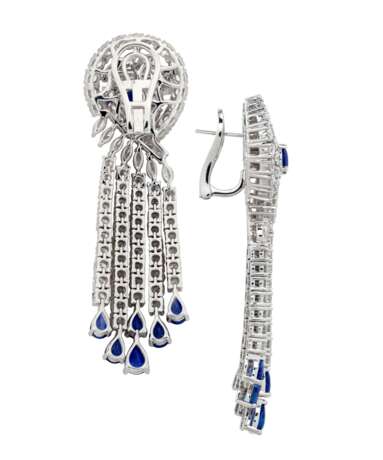 SAPPHIRE AND DIAMOND NECKLACE, BRACELET, EARRING AND RING SUITE, MARCONI - Foto 5