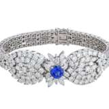 SAPPHIRE AND DIAMOND NECKLACE, BRACELET, EARRING AND RING SUITE, MARCONI - photo 9