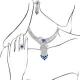 SAPPHIRE AND DIAMOND NECKLACE, BRACELET, EARRING AND RING SUITE, MARCONI - Foto 16