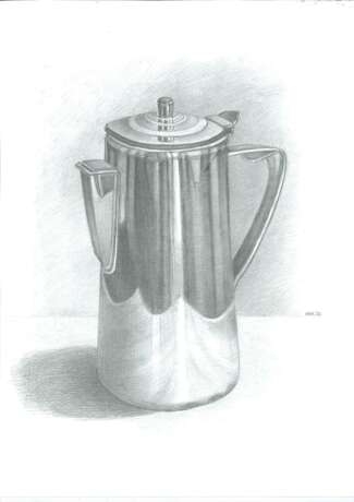 Drawing “Kettle 2”, Paper, Pencil, Realist, Landscape painting, 2020 - photo 1