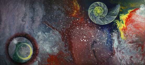 Design Gemälde „Gemälde Antwort des Universums“, Leinwand, Ölfarbe, Avantgardismus, Mythologisches, Ukraine, 2019 - Foto 1