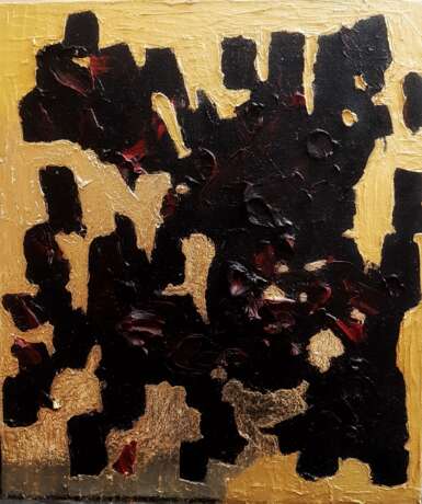 Design Painting “Crying through the anger”, Mixed medium, Imitation gold leaf, Contemporary art, 2020 - photo 1