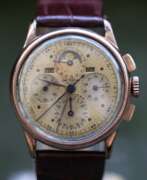 Handaufzug. Universal Genéve Tri-Compax Chronograph Vintage Armbanduhr