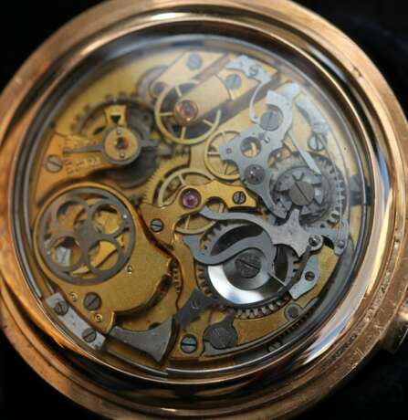 Pocket watch “Universal Watch 18Kt / 750 Gold Minutenrepetition mit Chronograph”, Gold, Manual-winding, Art Nouveau (1880-1910), 1906-1910 - photo 3