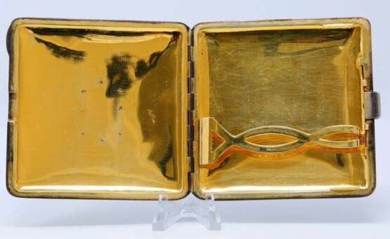 Cigarette case “Cartier cigarette case Art Deco in silver and enamelled”, Cartier, Semi-precious stones, micromosaic, Art deco (1920-1939), 1920-1940 - photo 2
