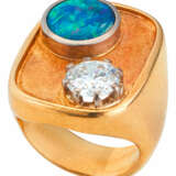 Vintage Ring mit Brillant und Opal - Foto 1