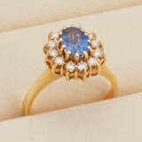 Petite Fleur Ring mit Saphir und Brillanten - Foto 1