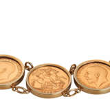 Goldarmband mit sieben englischen Sovereign Münzen - photo 1