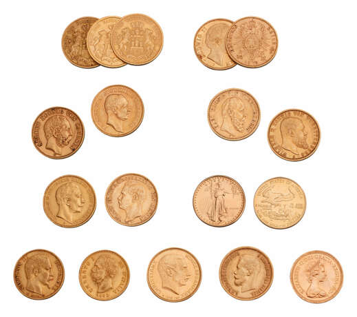 Sammlung von 18 Goldmünzen - фото 1
