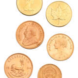 Sammlung von sechs Goldmünzen - Foto 1