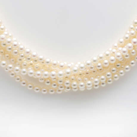 Perlenkette mit Pantherschließe, - Foto 2