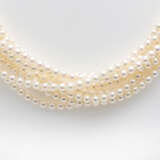 Perlenkette mit Pantherschließe, - Foto 2