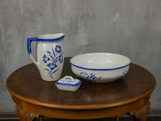 Jug “Antique washbasin set, 3 pieces”, Porcelain, See description, 1965 - photo 2
