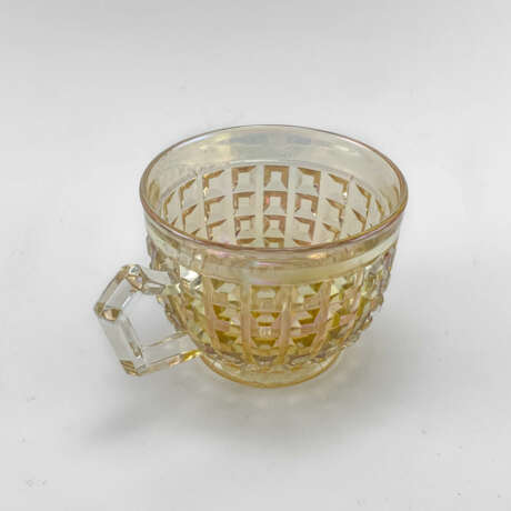 Cup “George cup. Germany, Brockwitz, carnival glass, handmade, 1903-1925”, Brockwitz, Mixed media, 1903 - photo 3