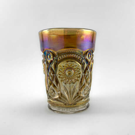 Beaker “Glass Fashion. USA, Imperial, carnival glass, handmade, 1906-1920”, Imperial Glass Company, Mixed media, 1906 - photo 1
