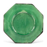 A GROUP OF FRENCH POTTERY GREEN-GROUND OCTAGONAL PLATES - photo 2
