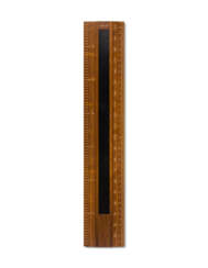 AN ENGLISH WALNUT AND SYCAMORE HEIGHT CHART