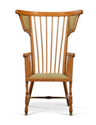 A VICTORIAN ASH WINDSOR-STYLE CHAIR