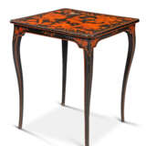 A NORTH EUROPEAN BLACK AND RED JAPANNED OCCASIONAL TABLE - photo 1