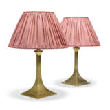 A PAIR OF ENGLISH LACQUERED-BRASS TABLE LAMPS - photo 1