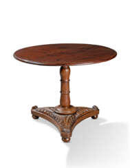 AN ANGLO-INDIAN TEAK CENTRE TABLE