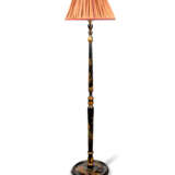 AN ENGLISH BLACK-AND-GILT JAPANNED FLOOR LAMP - photo 1