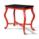 A RED-DECORATED 'LACQUERED' SIDE TABLE - фото 3