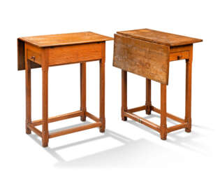 A PAIR OF ARTS AND CRAFTS OAK BEDSIDE TABLES