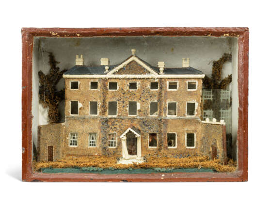 A VICTORIAN DECORATED CORK AND WOOD ARCHITECTURAL MODEL OF A COUNTRY HOUSE - фото 1
