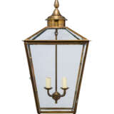 Fowler, John. A PAIR OF ENGLISH BRASS AND GLASS HALL LANTERNS - photo 3