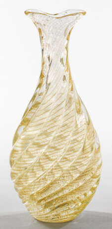Seltene "Incrociato oro"-Vase von Flavio Poli - photo 1