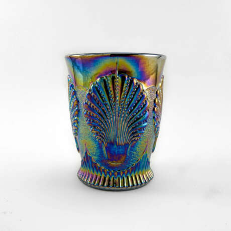 Beaker “Glass Seashell. USA, Dugan, carnival glass, handmade, 1904-1913”, Dugan, Mixed media, 1904 - photo 1