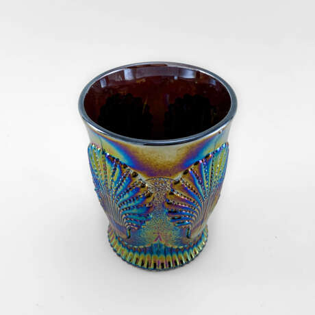 Beaker “Glass Seashell. USA, Dugan, carnival glass, handmade, 1904-1913”, Dugan, Mixed media, 1904 - photo 3