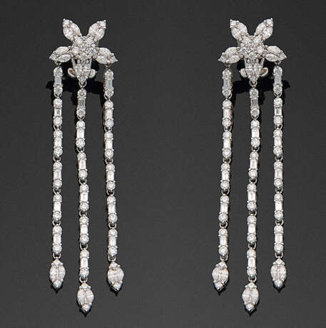 Paar glamouröse Diamant-Ohrringe - Foto 1