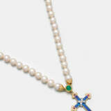 Perlenkette mit Kreuzanhänger - photo 1