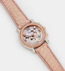 Damenarmbanduhr mit Pink-Diamantbesatz von Chopard
