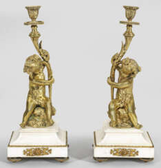 Paar figurale Louis XVI-Kerzenhalter