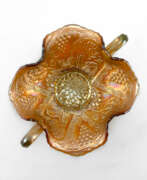 Fenton. Сервировочная тарелка "Lotus and Grape". США, Fenton, карнавальное стекло, ручная работа, 1907-1920г