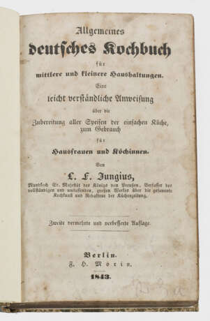 L. F. Jungius: "Allgemeines Deutsches Kochbuch - photo 1