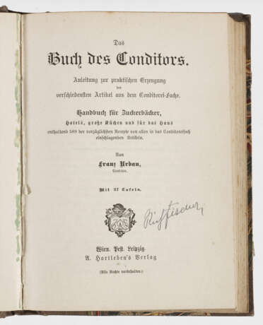 Franz Urban: "Das Buch des Conditors - photo 1