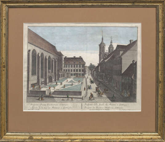 Guckkastenblatt mit Ansicht "Prospect der Pauliner Straße - Foto 1