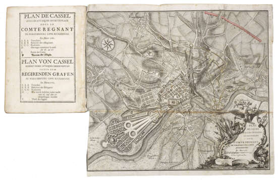 Bericht über die Belagerung Kassels mit Faltplan von 1762. - фото 1