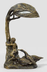 Jugenstil-Skulpturenlampe von Friedrich Gornik