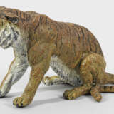 Große Wiener Bronze brüllender Tiger - Foto 1